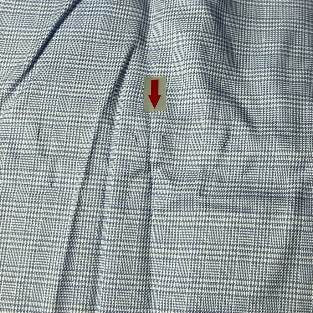 NWT‎ Polo Ralph Lauren Slim Fit Easy Care Button Up Plaid Blue Shirt 14.5 32/33